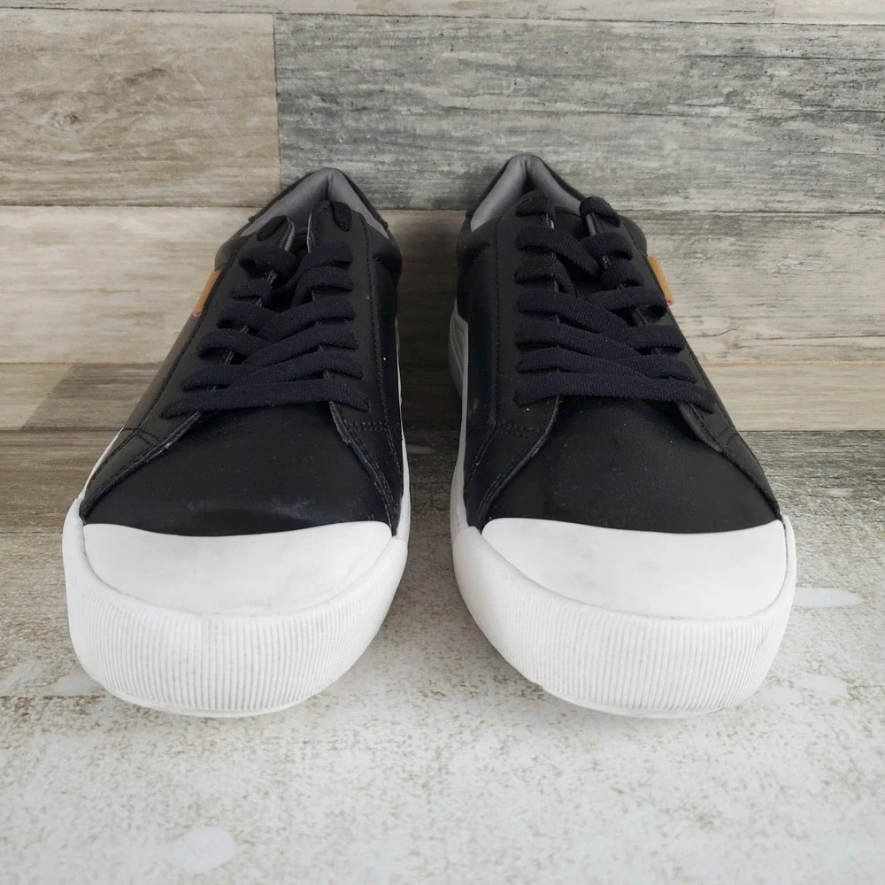 Dr Scholls Time Off Womens Shoes Sz 10 M Black White Platform Lace Up Sneakers